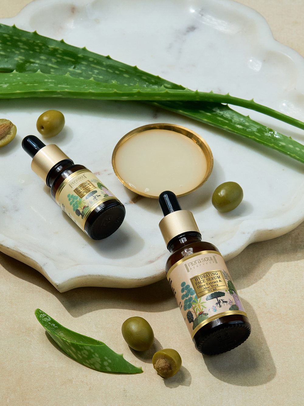 Hydrating Face Serum with Olive & Aloe Vera